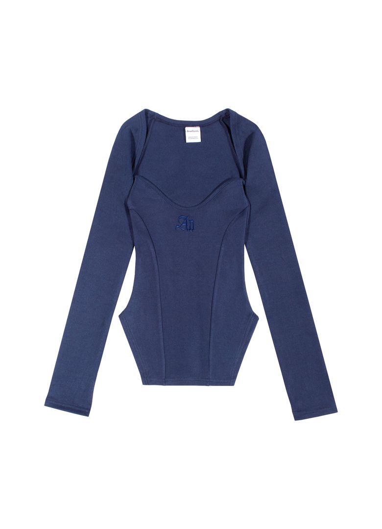 스퀘어넥 볼레로 탑 (Navy)