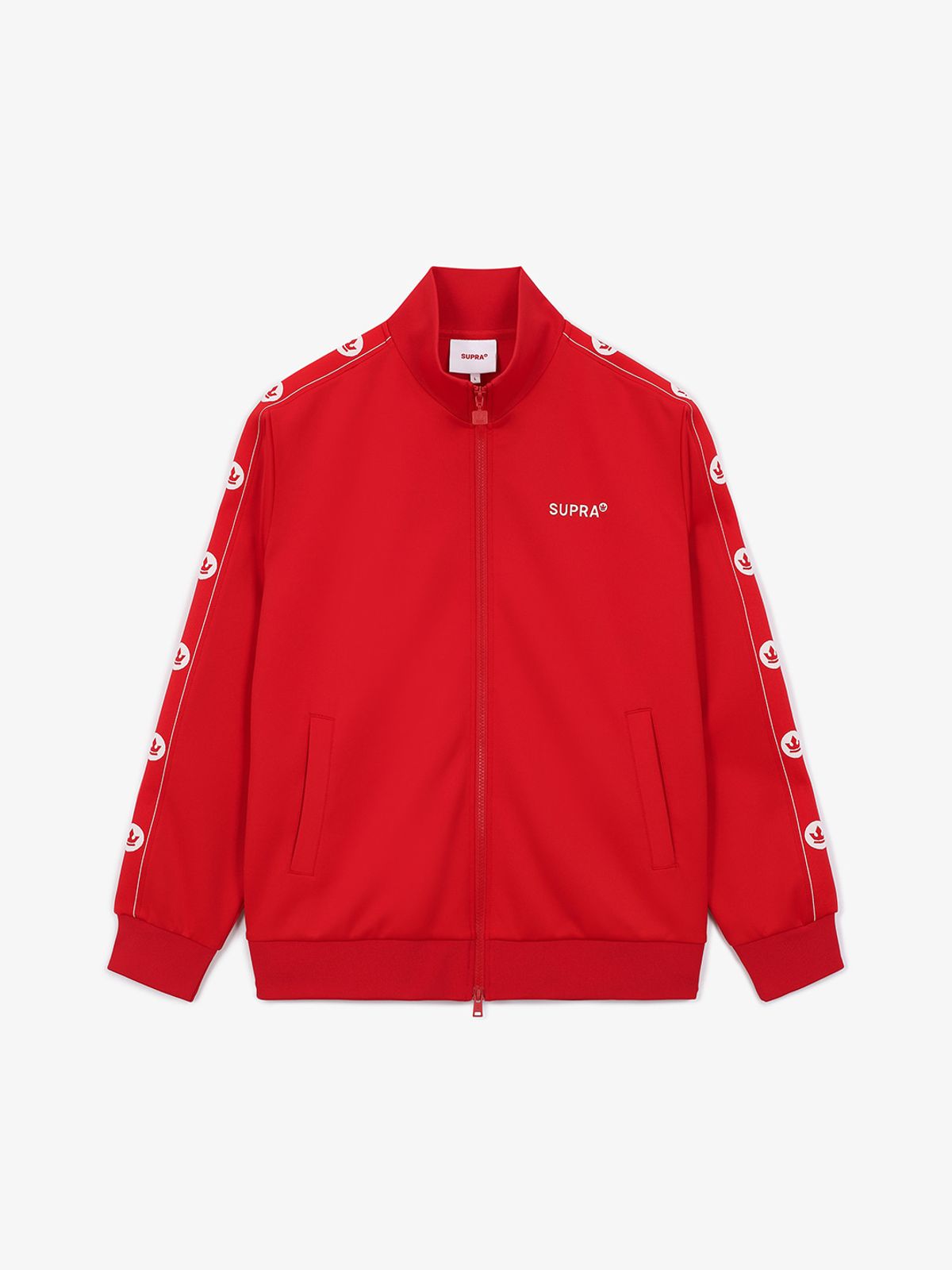 수프라(SUPRA) 에센셜 사이드 테이프드 트랙 셋업 상의(RED)