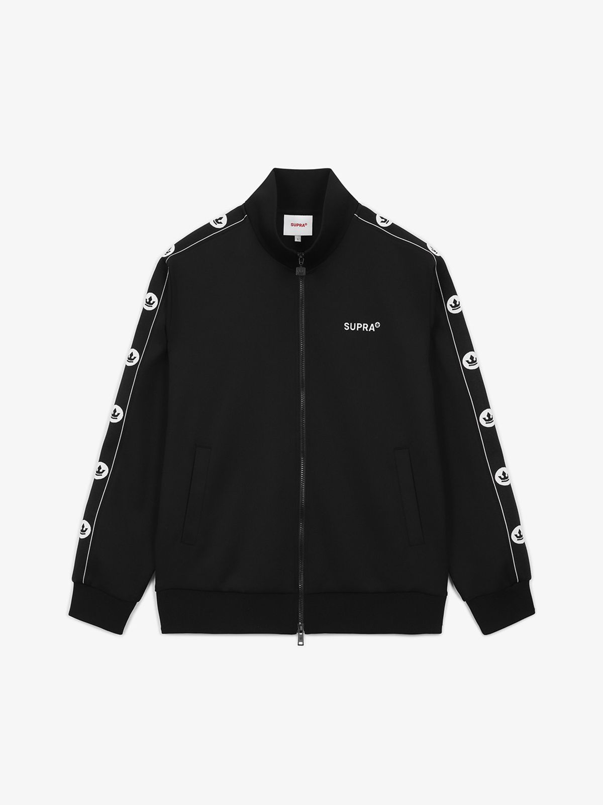 수프라(SUPRA) 에센셜 사이드 테이프드 트랙 셋업 상의(BLACK)