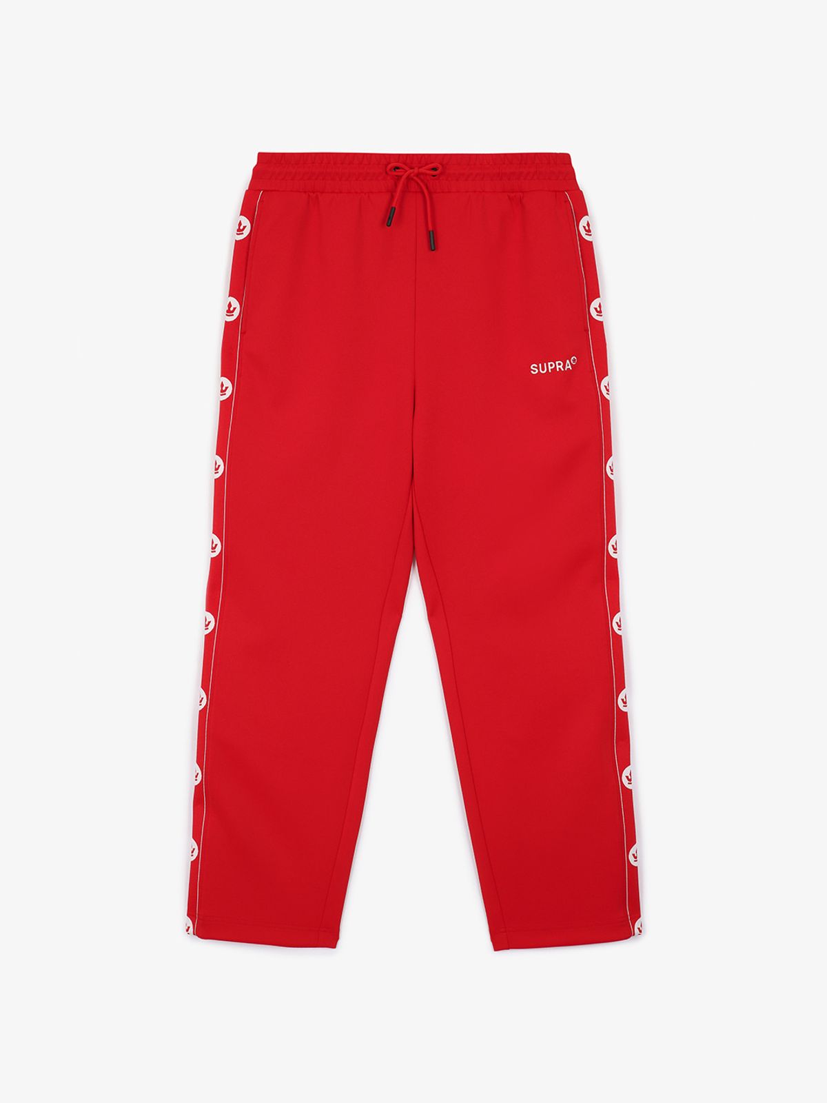 수프라(SUPRA) 에센셜 사이드 테이프드 트랙 셋업 하의(RED)