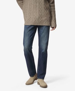 스트레이트 보울 데님 팬츠 - 블루 / UP5082DF0042812