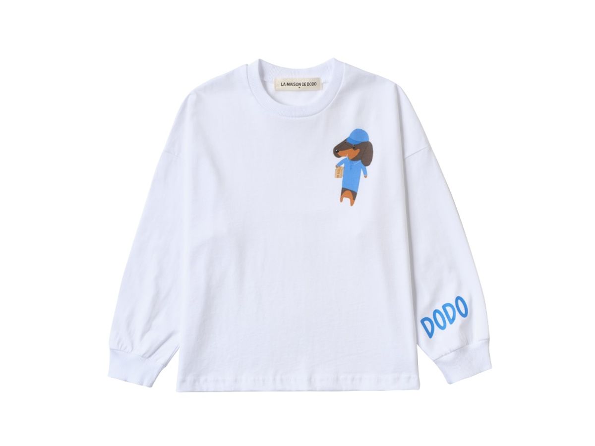 라메종드도도(LA MAISON DE DODO) Oversized Toyhearted T-Shirt (White)_긴팔 티셔츠