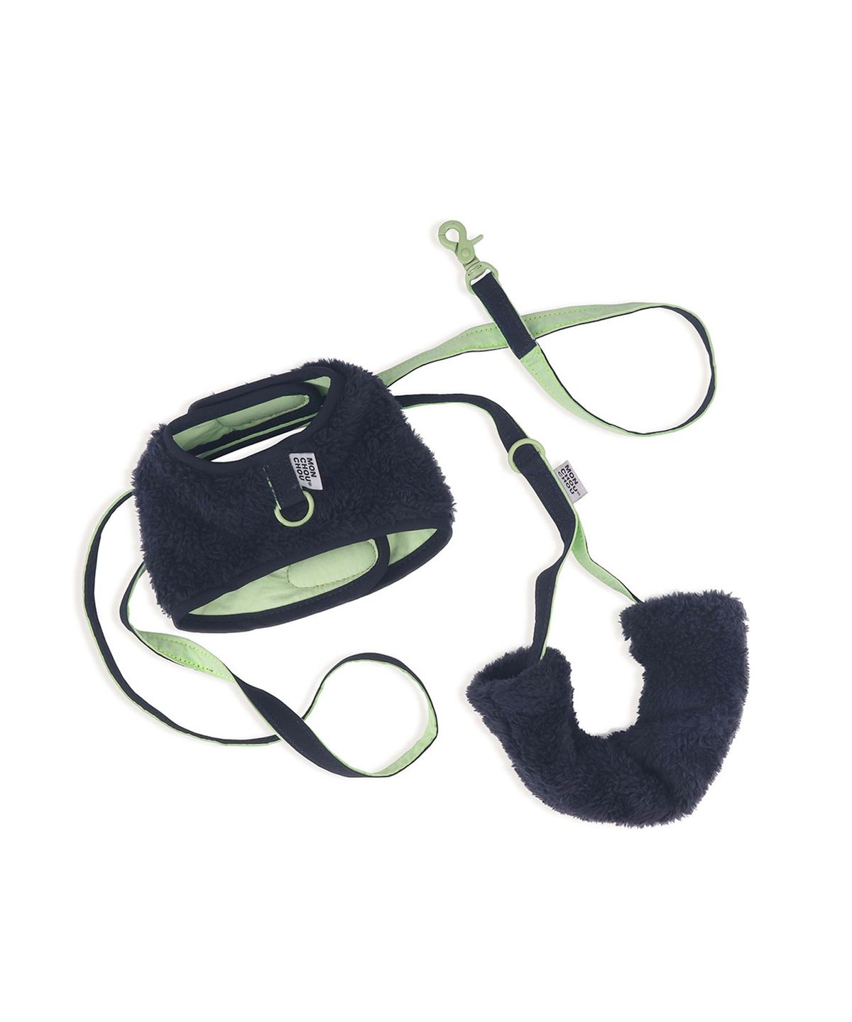 몽슈슈(MONCHOUCHOU) Hi! Bear Fur Harness Navy