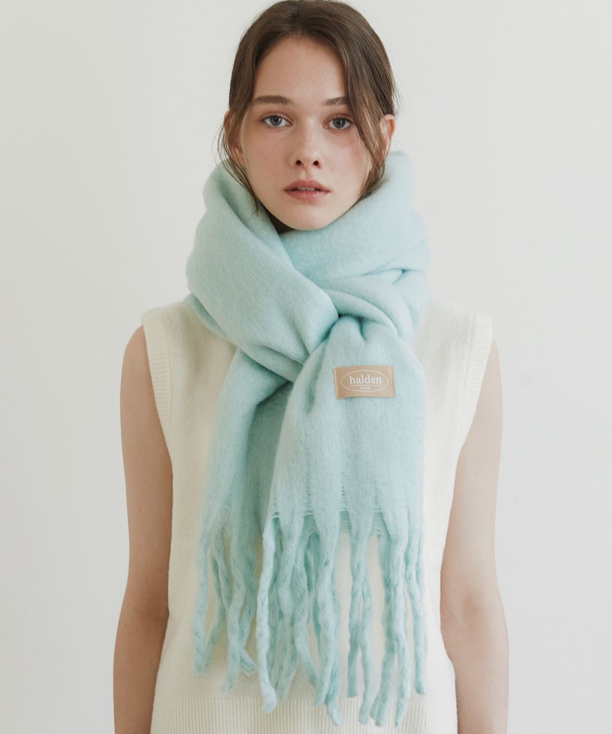할렌(HALDEN) heavy hairy muffler (M026_mint)