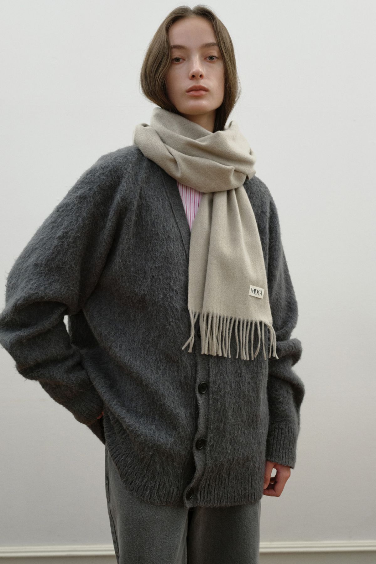 엠디지티(MDGT) Woven Scarf Solid_Beige