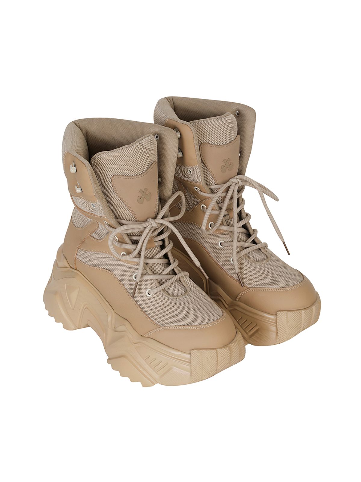 와이이이엘(YEEL) PLATFORM BOOTS SNEAKERS BEIGE