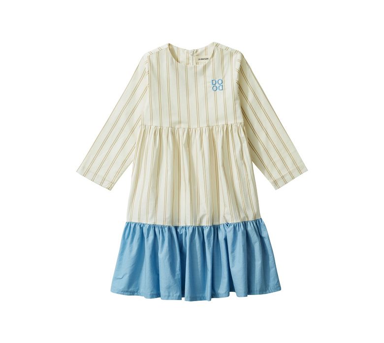 Simpler Color Block Dress (Baby Blue Eyes)_투톤 원피스