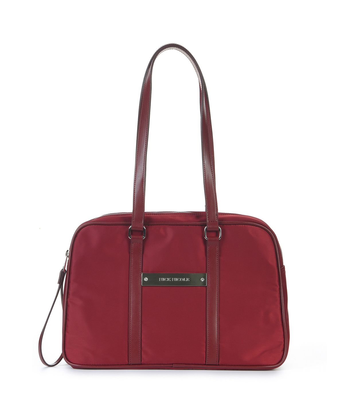 닉앤니콜(NICK&NICOLE) CRYSTAL NYLON COMBI BOSTON BAG_BURGUNDY