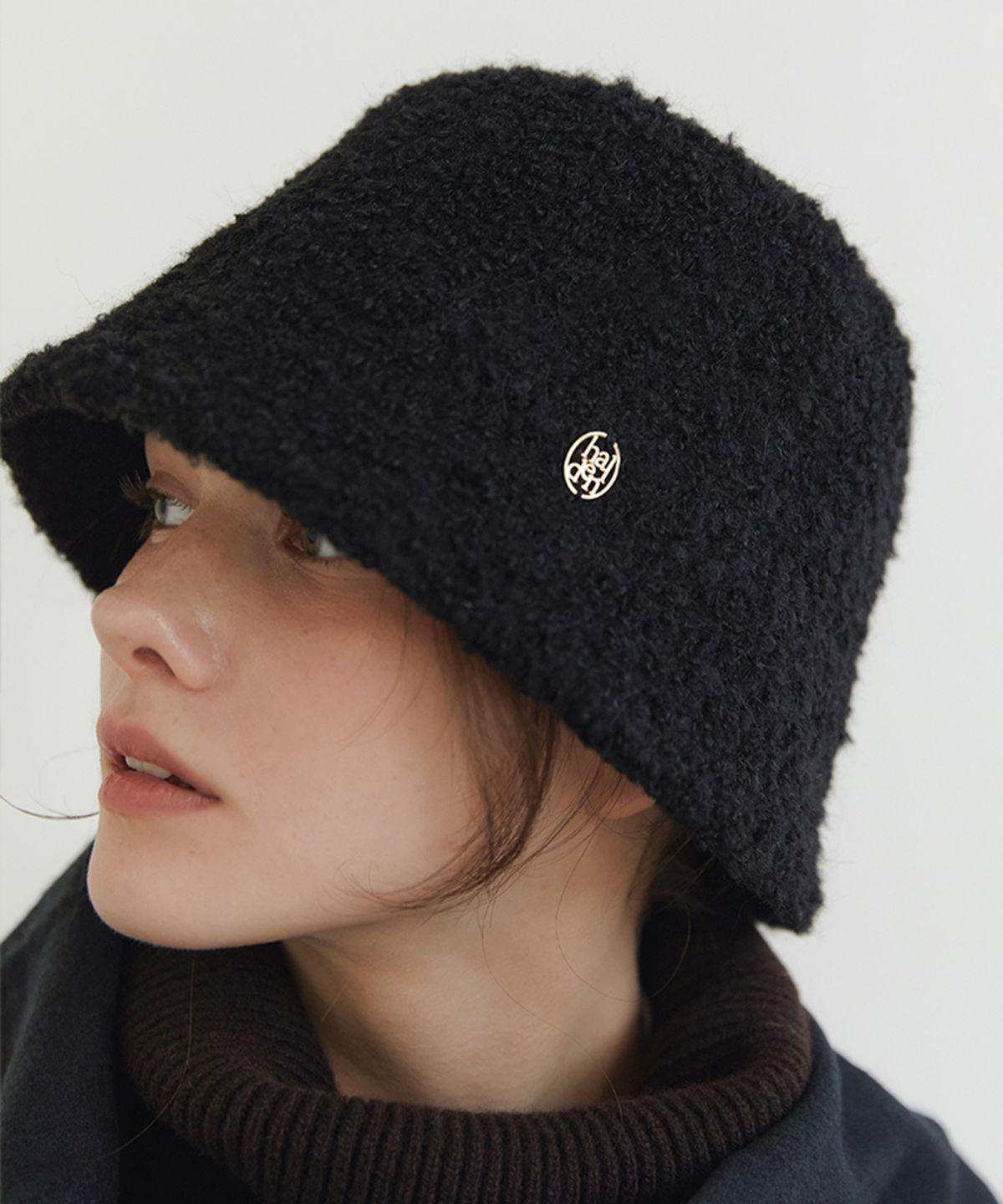 할렌(HALDEN) soft hairy bucket hat (C037_black)