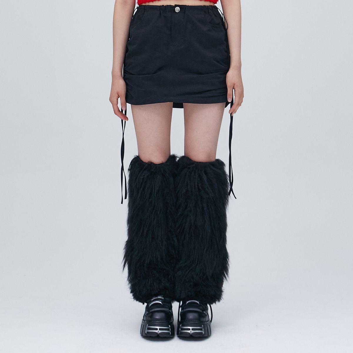 라라폭스(LALAFOX) STRING MINI SKIRT BLACK BP3WS004