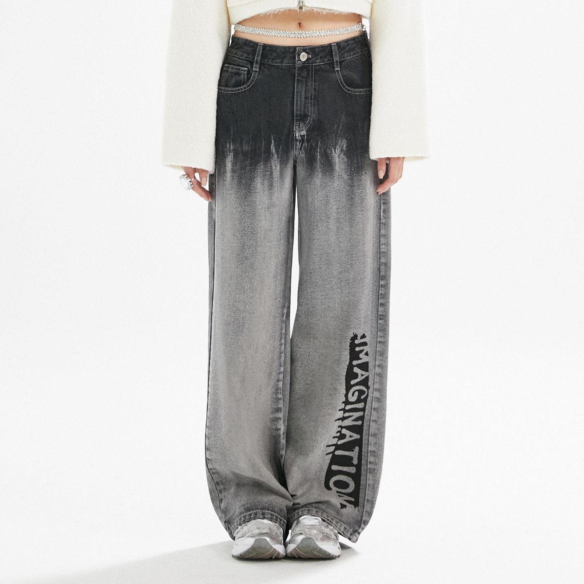 라라폭스(LALAFOX) GRADATION PRINTING PANTS GREY BP4DP002