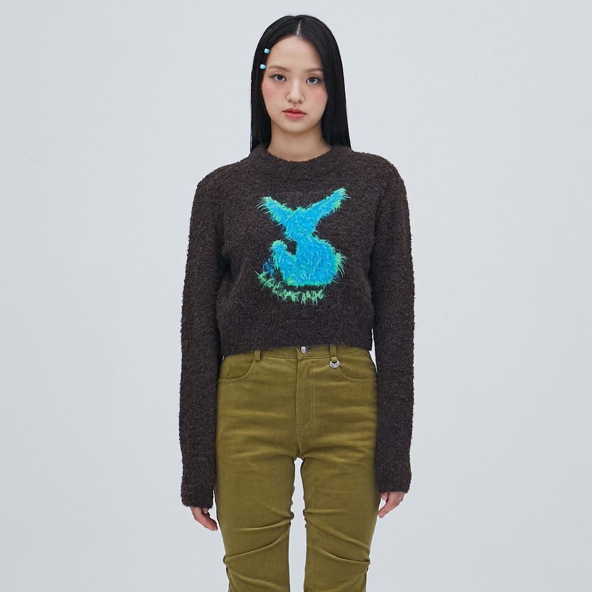 라라폭스(LALAFOX) FOX FULLOVER KNIT BROWN BP4KL007