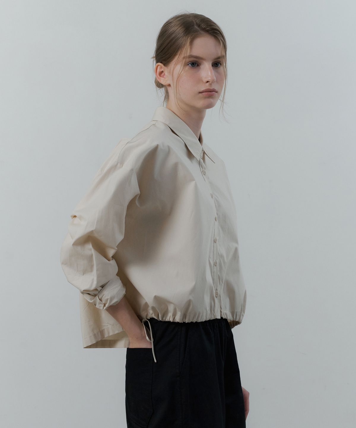 유라고(URAGO) Vanessa string cropped shirt