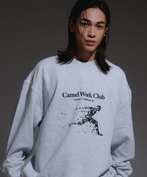 카멜 런 클럽 스웨트셔츠(애쉬그레이)