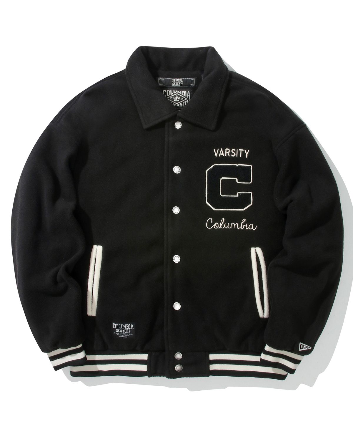 컬럼비아 유니버시티(COLUMBIA UNIVERSITY) C BOUCLE LOGO VASITY MEDIUM JACKET 블랙