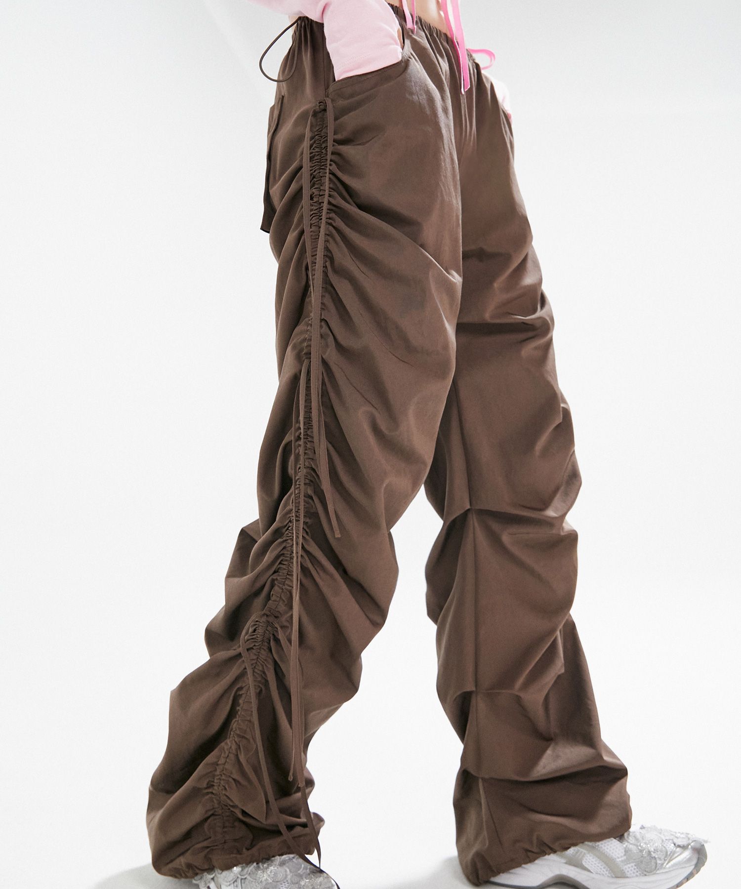 ★LALAFOX★CUT OUT STRING TRACK PANTS Club Exx Cut Out Flower Flare Pants - Black – Dolls Kill