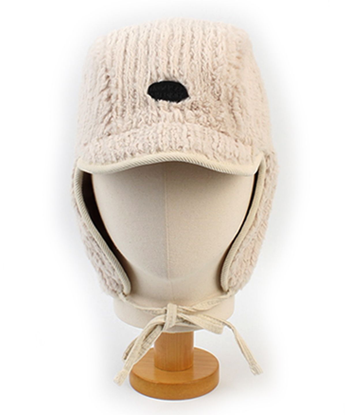 유니버셜 케미스트리(UNIVERSAL CHEMISTRY) Stripe Fleece Beige Earflap Cap 귀달이모자