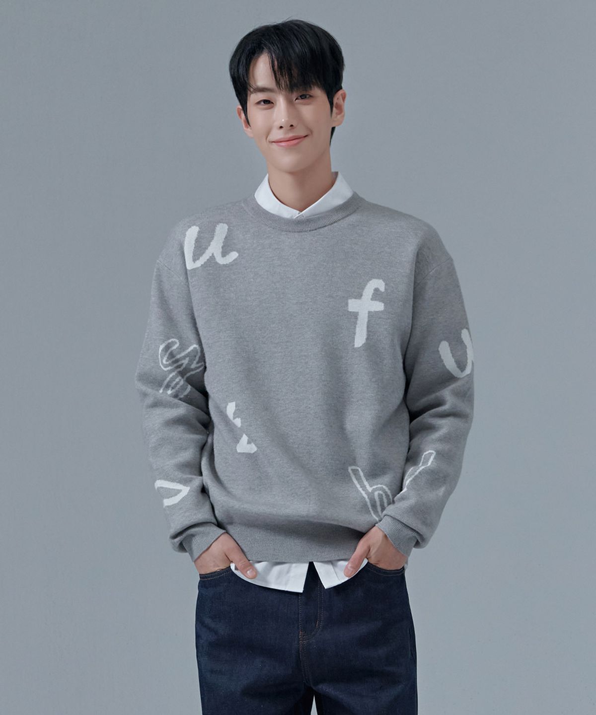 체이스컬트(CHASECULT) 남성 전판 레터링 스웨터-CFRK5213D0B