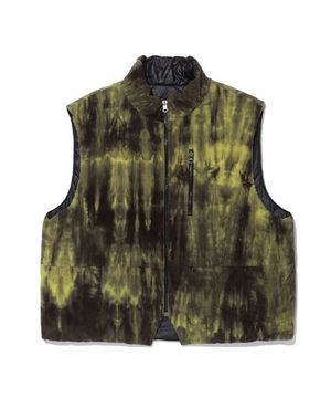 DYEING CORDUROY REVERSIBLE PADDING VEST GREEN