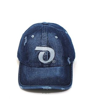 Point Logo Washed Denim B.B Cap Darkblue