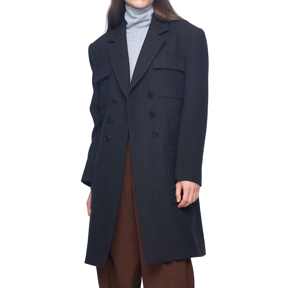 퍼블리카엑스(PUBLICKA X) BERIT LONG JACKET SHADE DARK BROWN