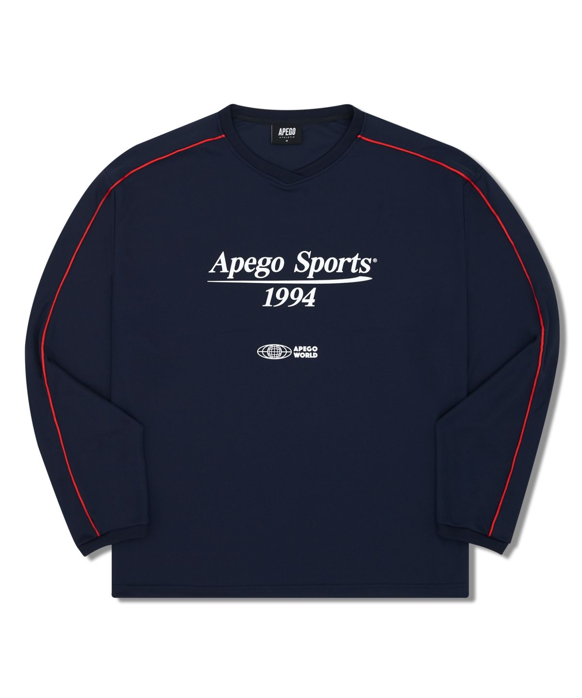 아페고 스포츠(APEGO SPORTS) 파이핑 져지 오버핏 롱슬리브 네이비