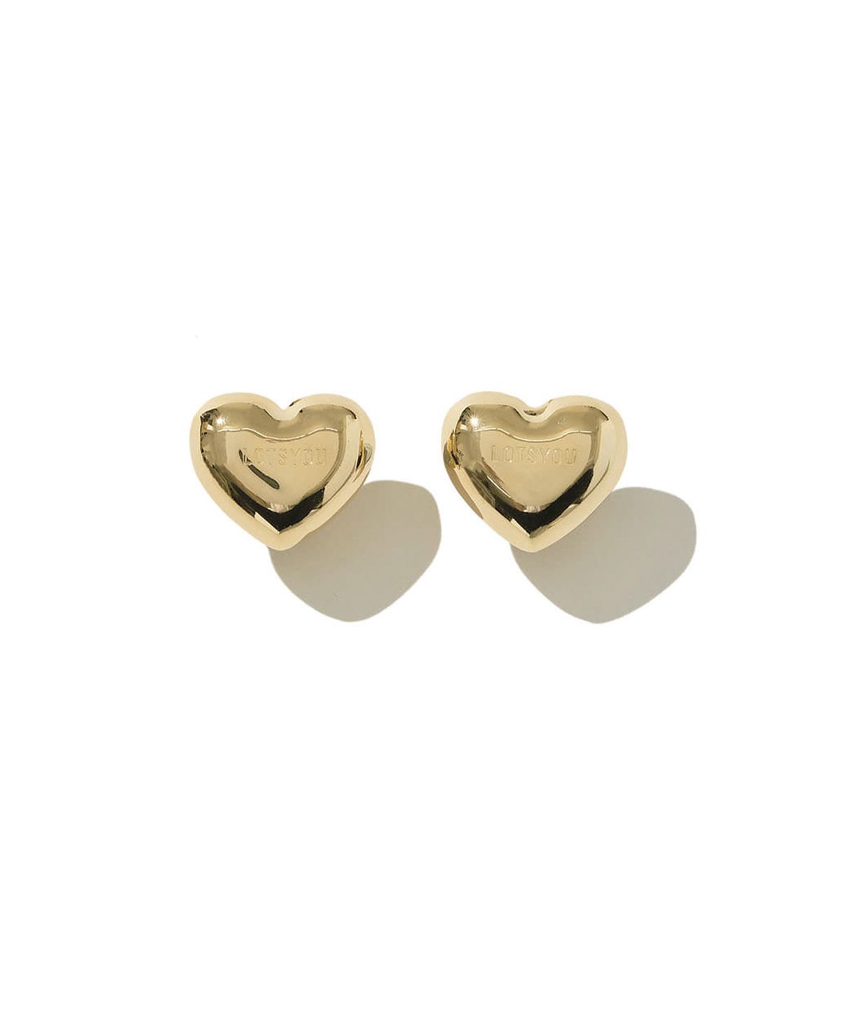 라츠유(LOTSYOU) Heart Chocolate Earing Gold