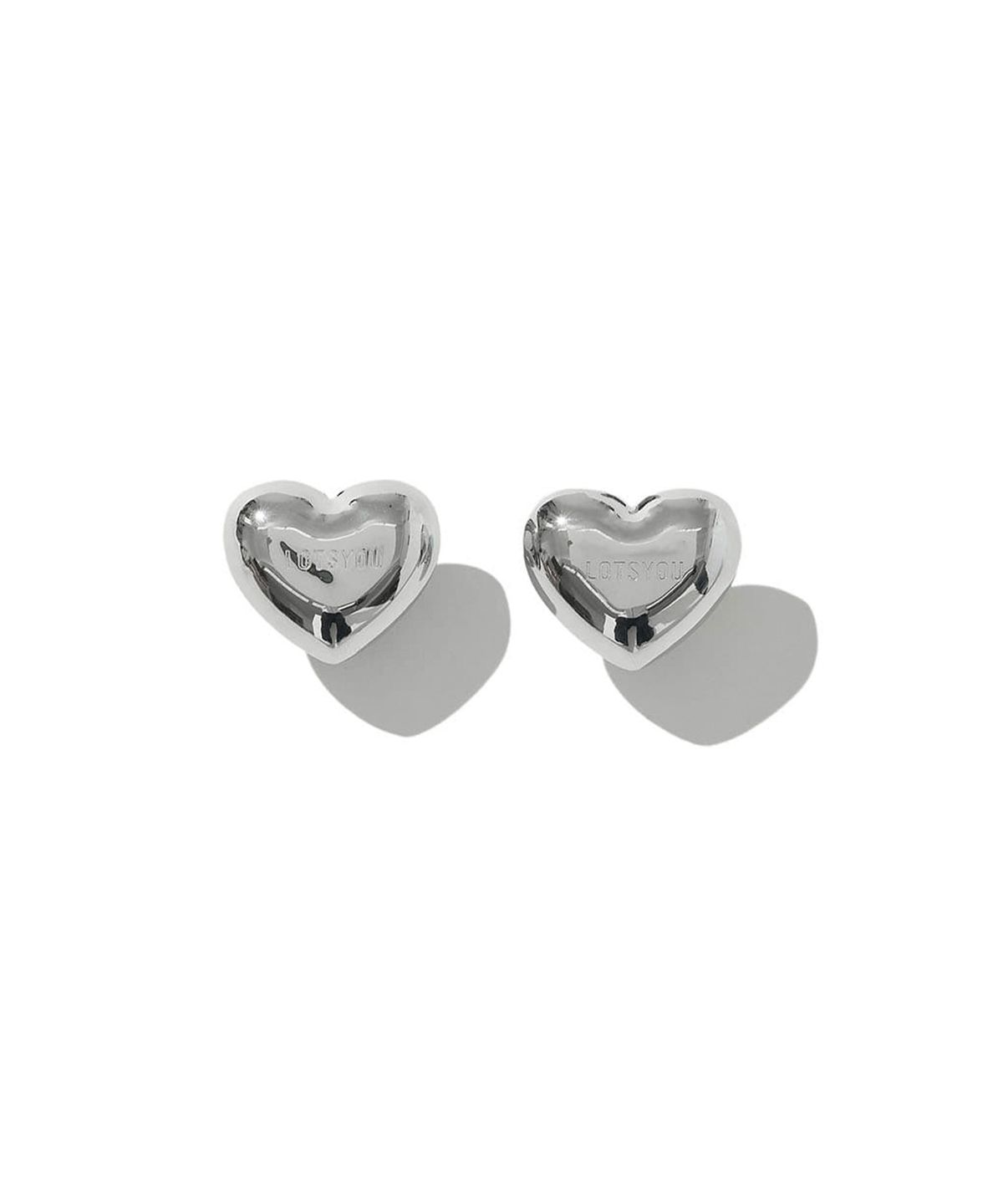 라츠유(LOTSYOU) Heart Chocolate Earing Silver