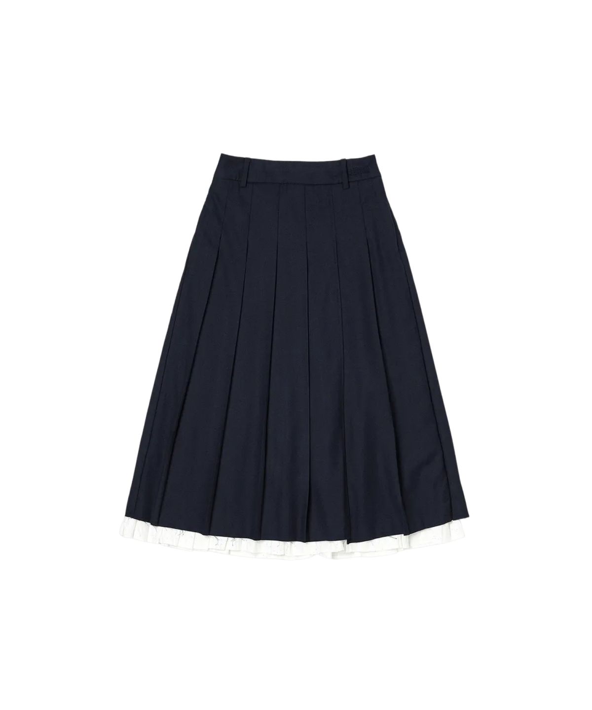 라츠유(LOTSYOU) First-date Pleats Skirt Navy