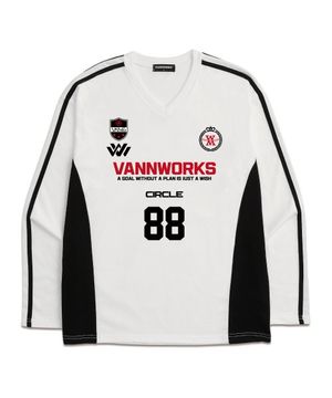 헤비웨이트 투톤 유니폼 로고 져지 롱슬리브 (VLS0035) 화이트/레드