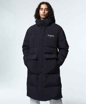 클래식 벡터 롱 다운 자켓 - 블랙