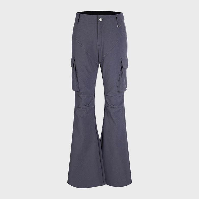 CARGO SLIM BOOTS-CUT PANTS CHARCOAL BP3WP008