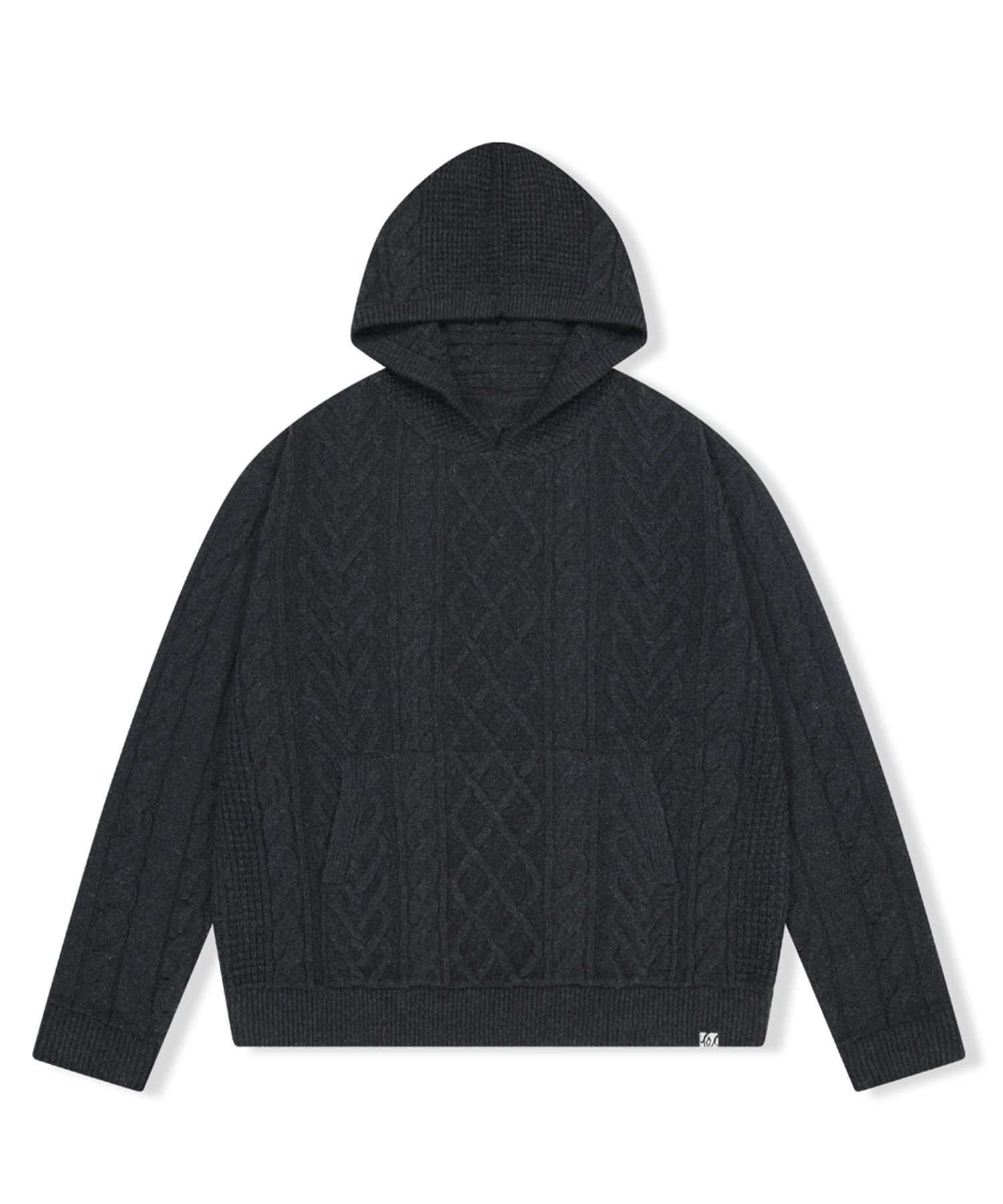 スウェット・トレーナー YESEYESEE Hooded Cable Knit Pullover Charcoal YS233KKNPK01CH MUSINSA | YESEYESEE Hooded Cable Knit Pullover Charcoal