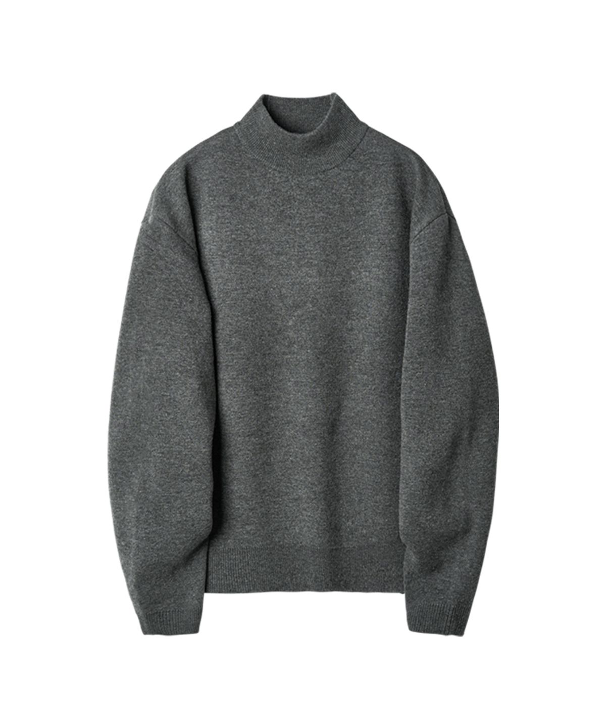 러프사이드(ROUGHSIDE) Mock Turtleneck Knit Charcoal