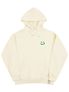 [UNISEX]스몰 드로잉스마일 후드티_크림/그린 로고