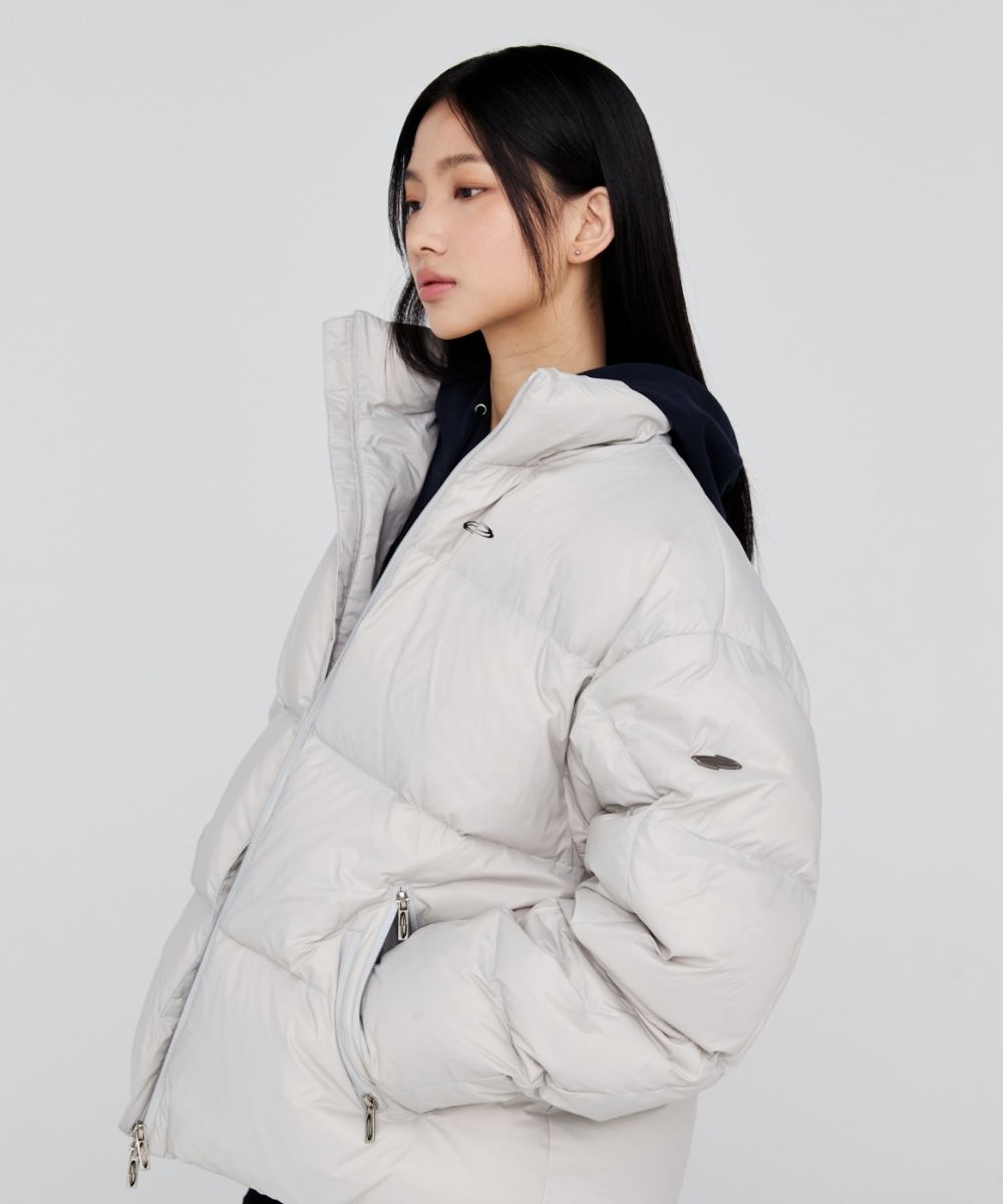 MUSINSA公式 | OPENING PROJECT Identity Down Jacket - Light Gray