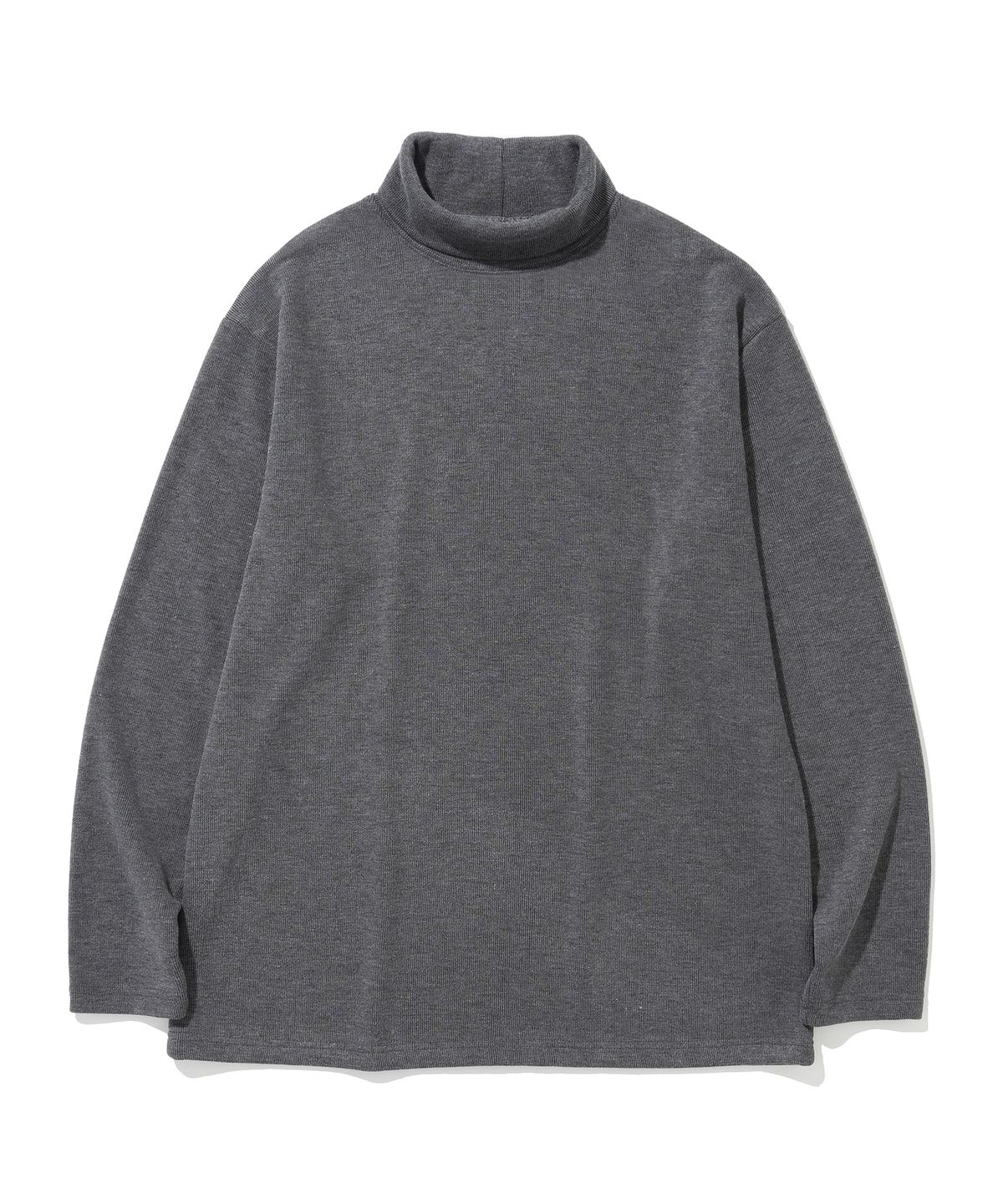 니티드(KNITTED) 터틀넥 롱 슬리브 니트 CHARCOAL