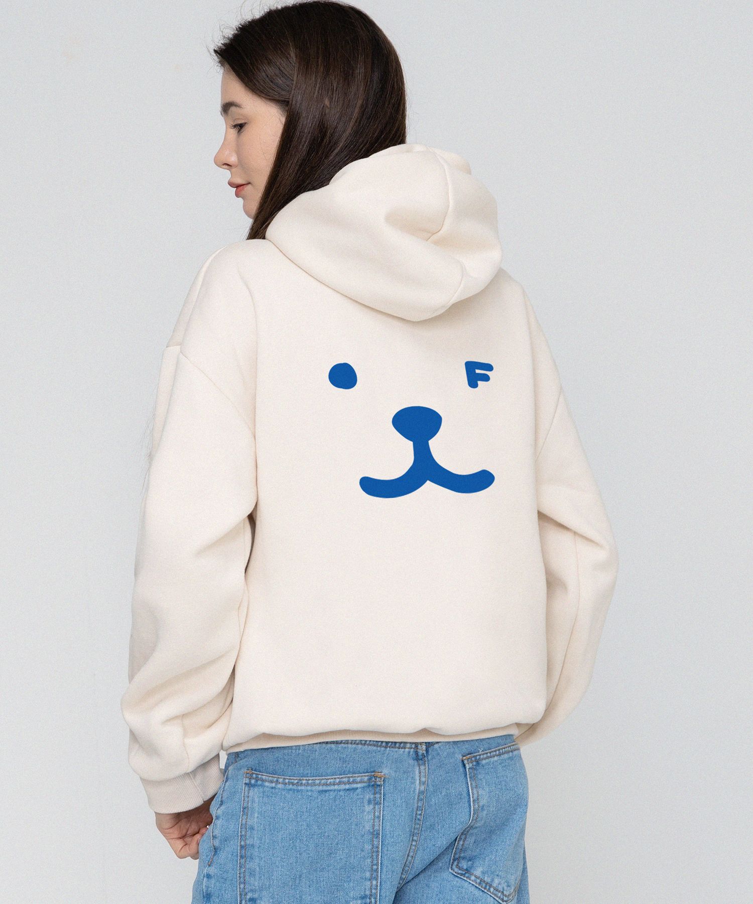 [GRAVER]★PUPPY FACE BACK SMILE HOODIE MUSINSA | GRAVER [UNISEX] Puppy Face Back Smile Hoodie_Black