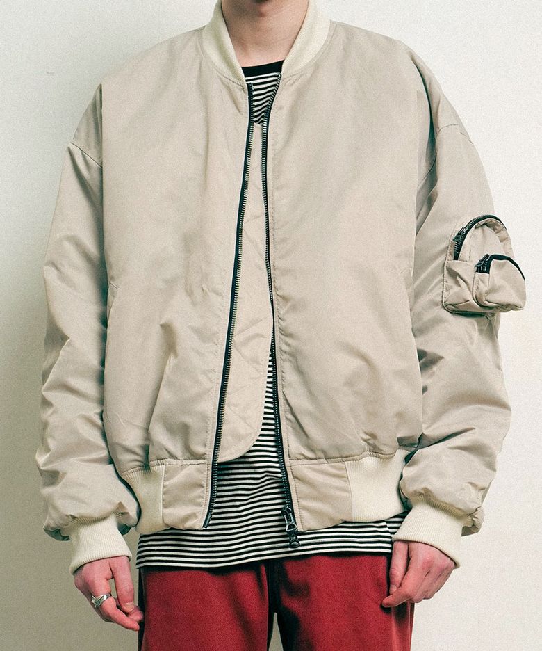 PACK POCKET MA-1 JUMPER, PINKY CREAM