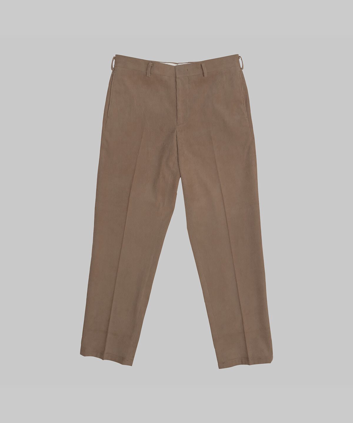 뗄라(TELA) Beige Mid Wale Corduroy Flat Front Pants