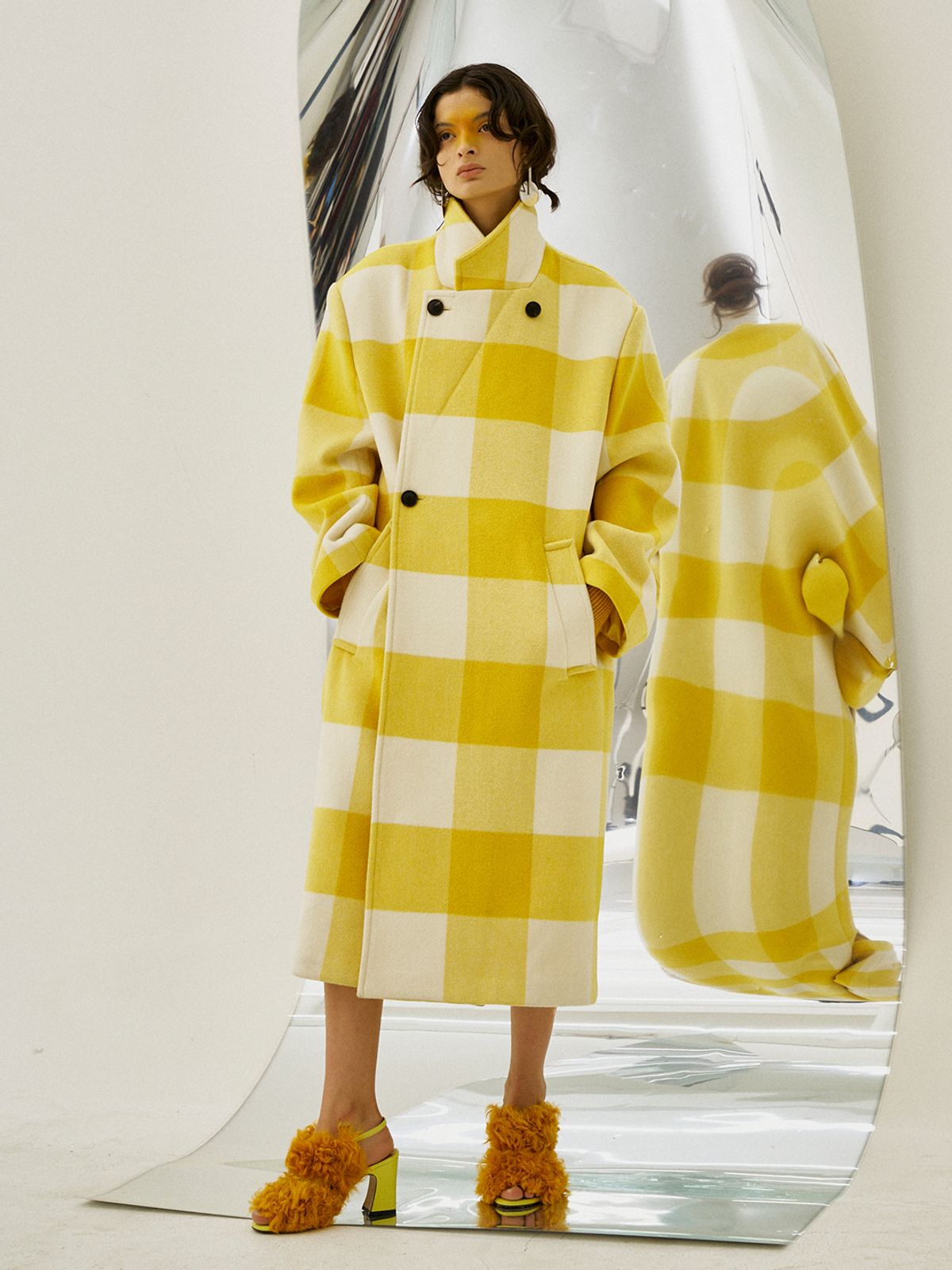 그리디어스(GREEDILOUS) High Collar Focus Wool Trench