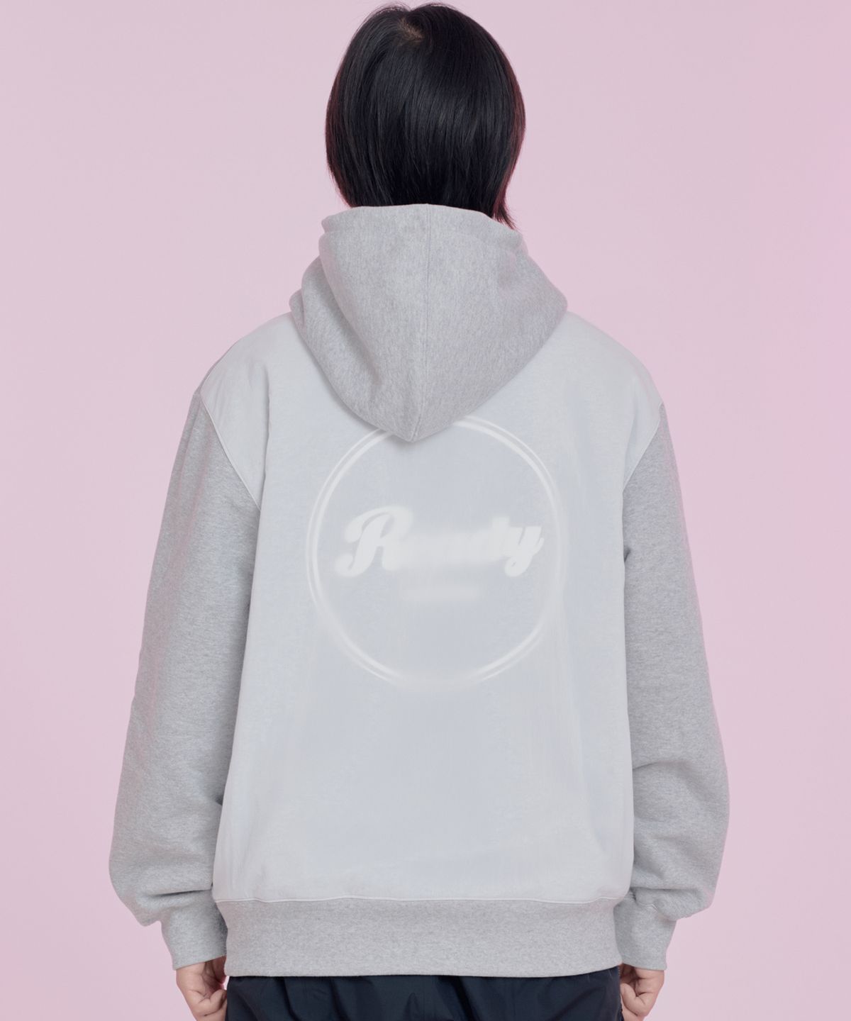 베스띠또(VESTITO) 발색 READY로고 우븐배색 그레이 후디