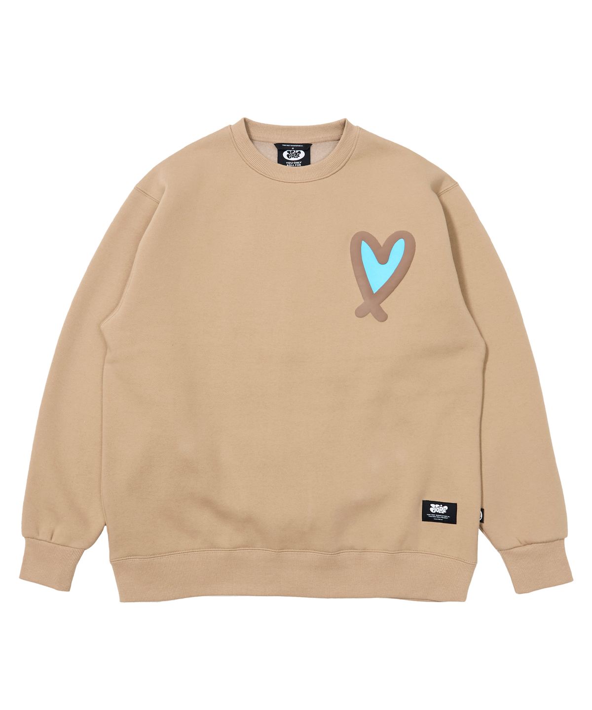 욜프(YORF) YORF AW TAG CREWNECK BROWN