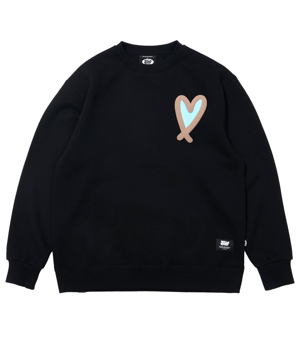 욜프(YORF) YORF AW TAG CREWNECK BLACK