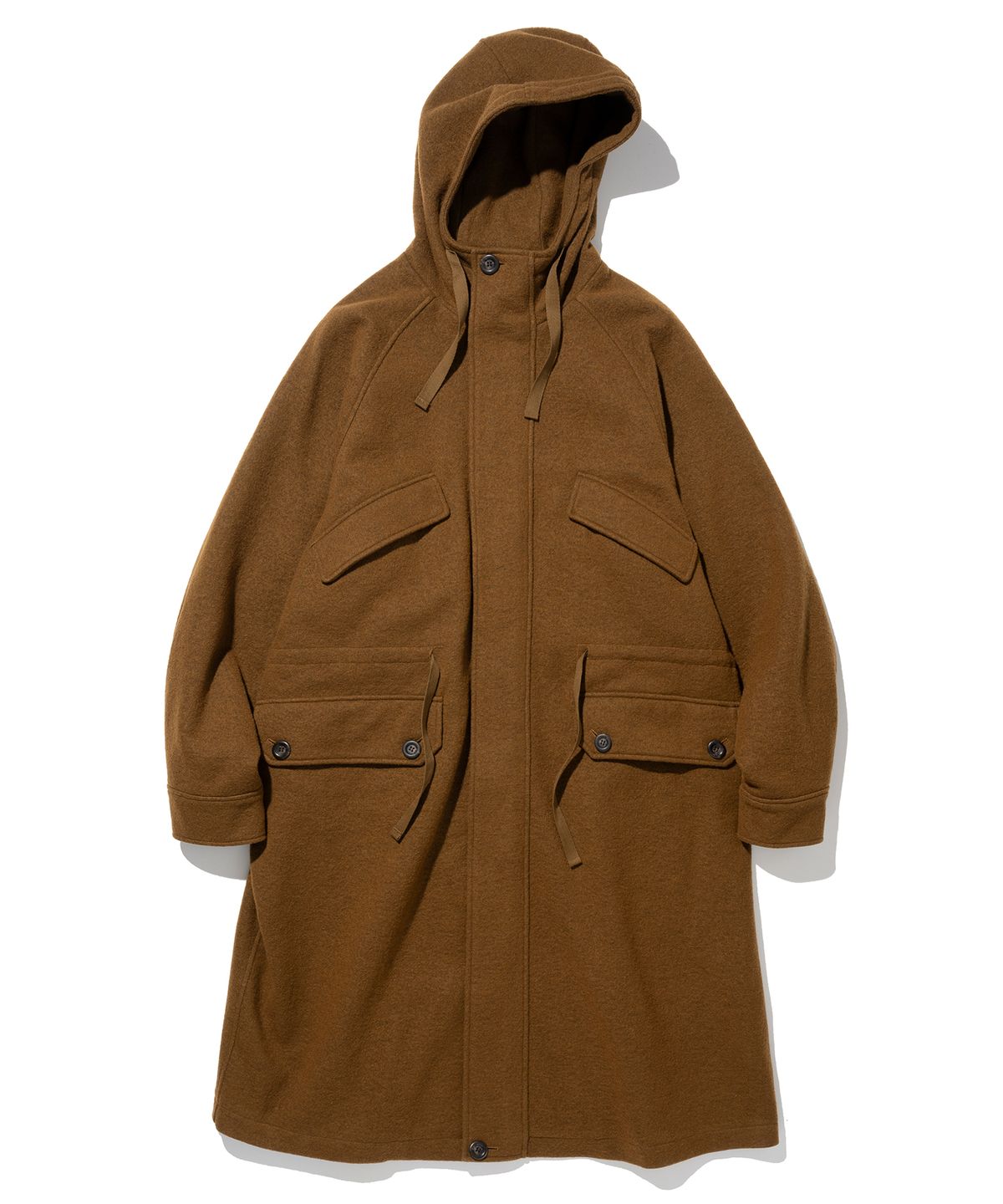 유니폼브릿지(UNIFORM BRIDGE) wool hood coat brown