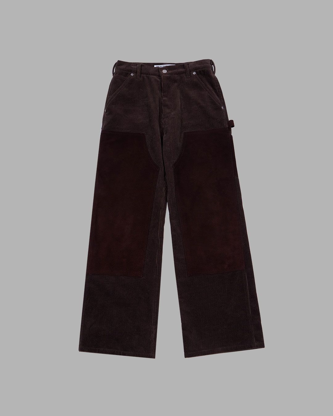 ◆THE MUSEUM VISITOR◆ CORDUROY SUEDE CARPENTER PANTS BROWN MUSINSA | THE MUSEUM VISITOR CORDUROY SUEDE CARPENTER PANTS