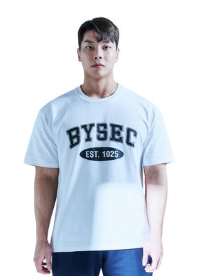 코튼 시그니처로고 세미오버핏 반팔 티셔츠_4Color