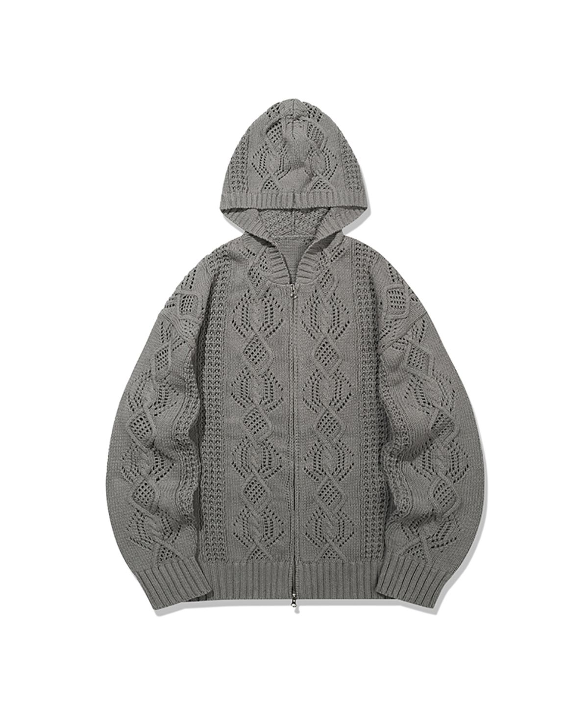 메인부스(MAINBOOTH) Neutral Punching Zip-up Sweater(CHARCOAL)
