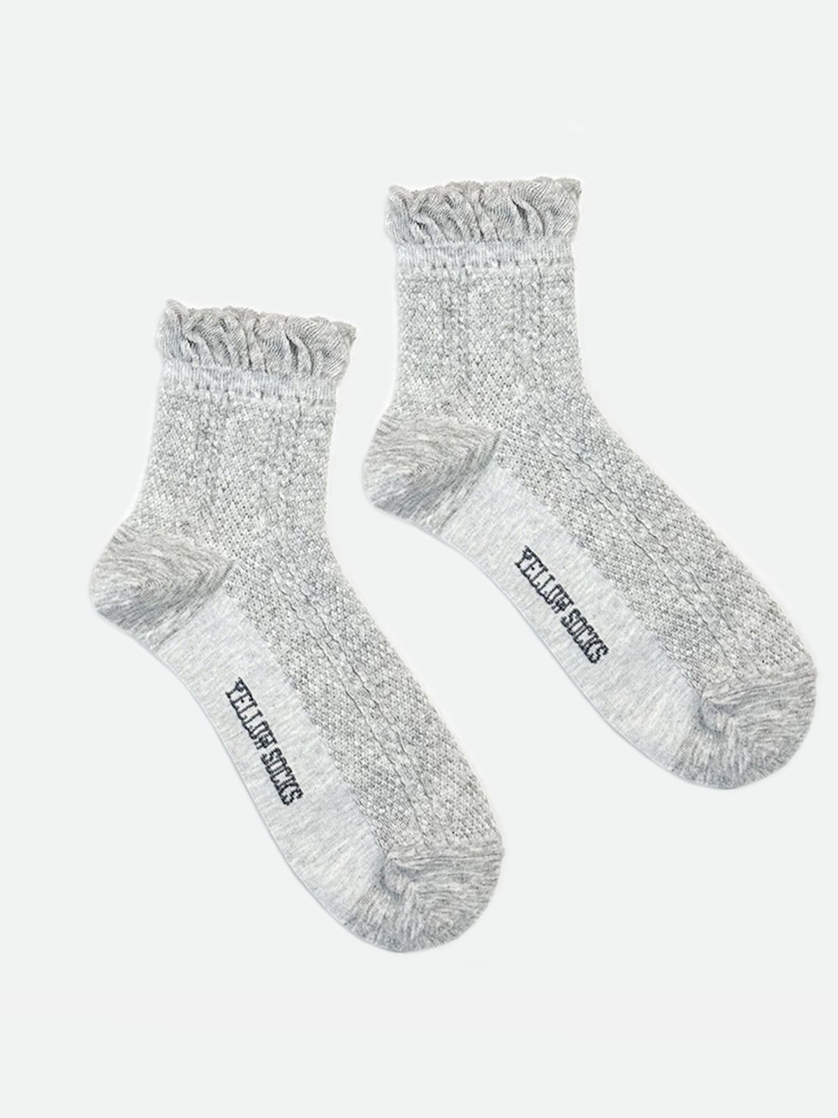 옐로우삭스(YELLOWSOCKS) 숏 삭스 릴리 그레이