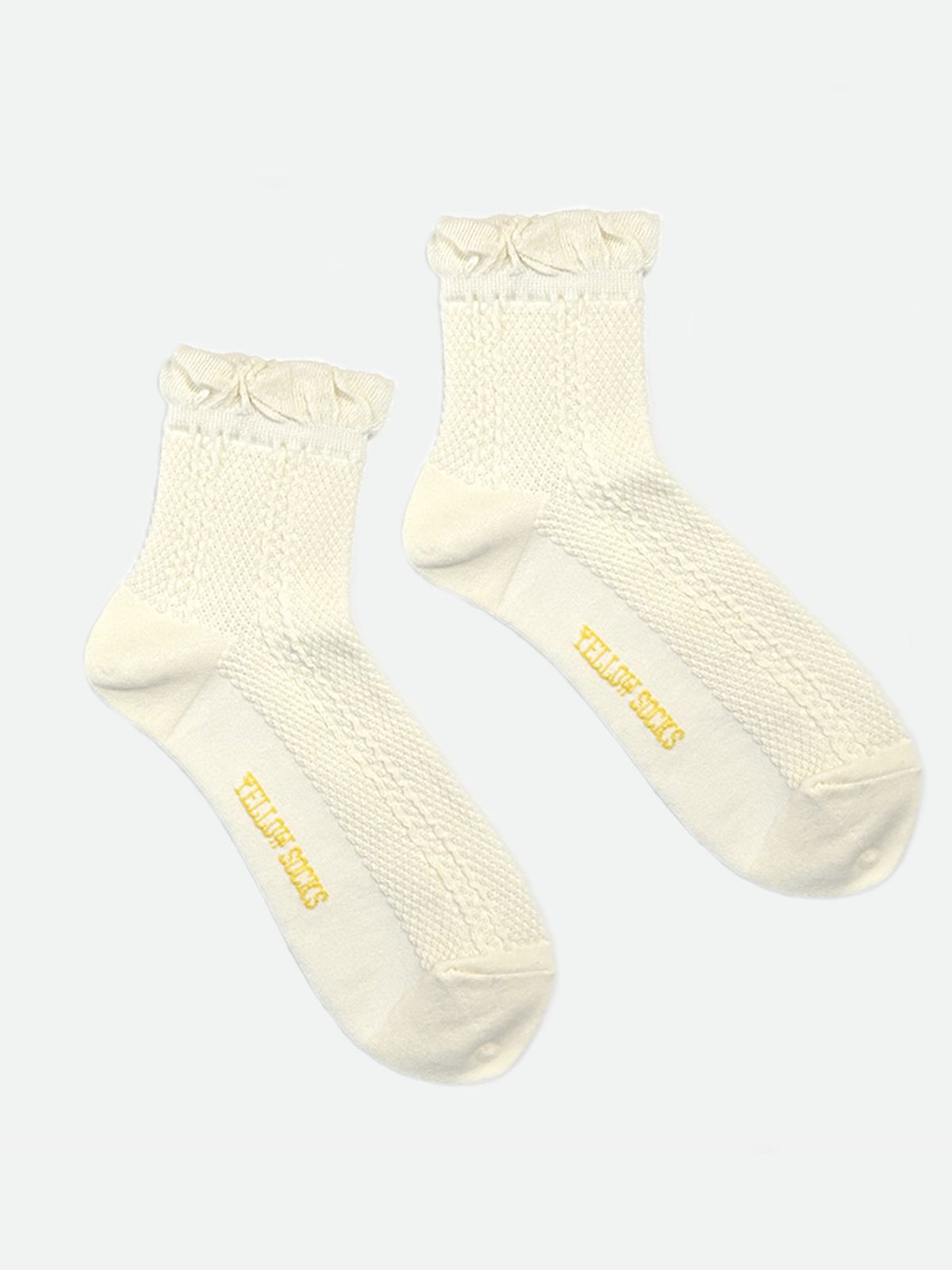 옐로우삭스(YELLOWSOCKS) 숏 삭스 릴리 크림